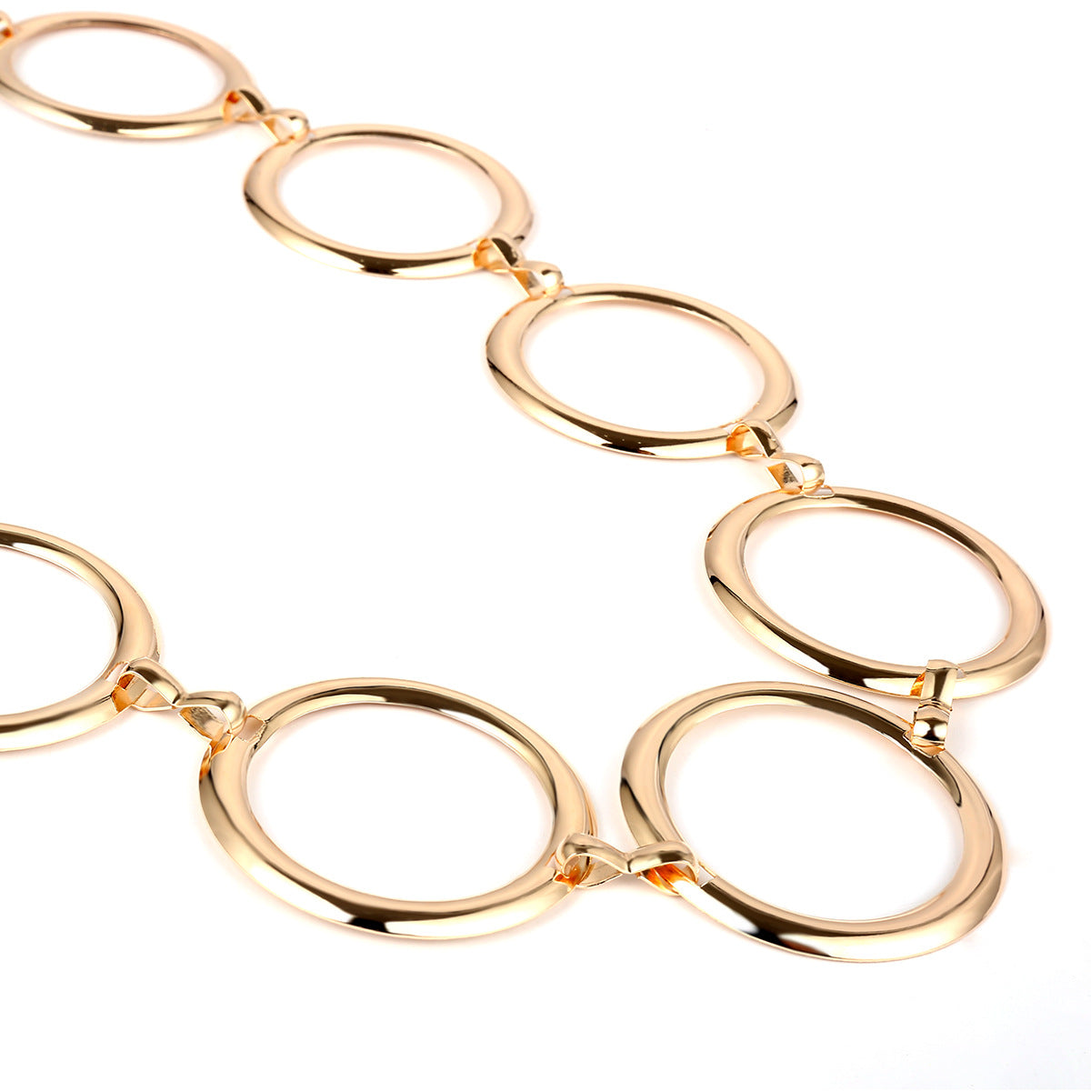 Versatile Metal Waist Chain with Geometric Circles for Fashionable Women