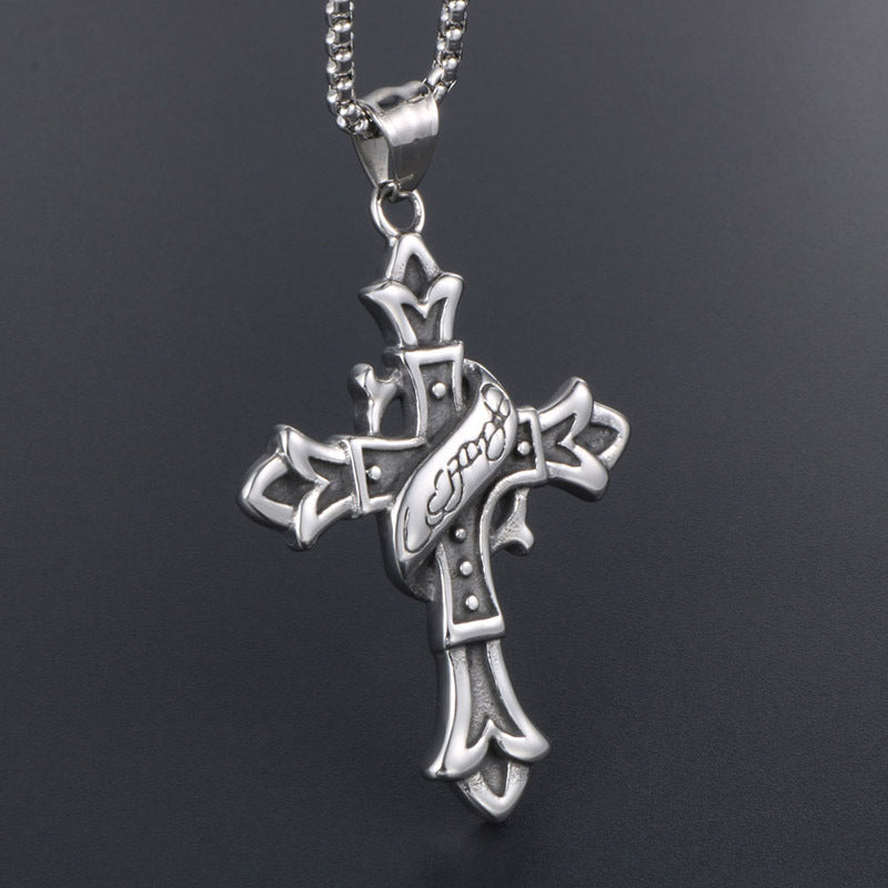 Titanium Steel Torredo Cross Pendant Necklace for Couples – Wholesale Men's Jewelry
