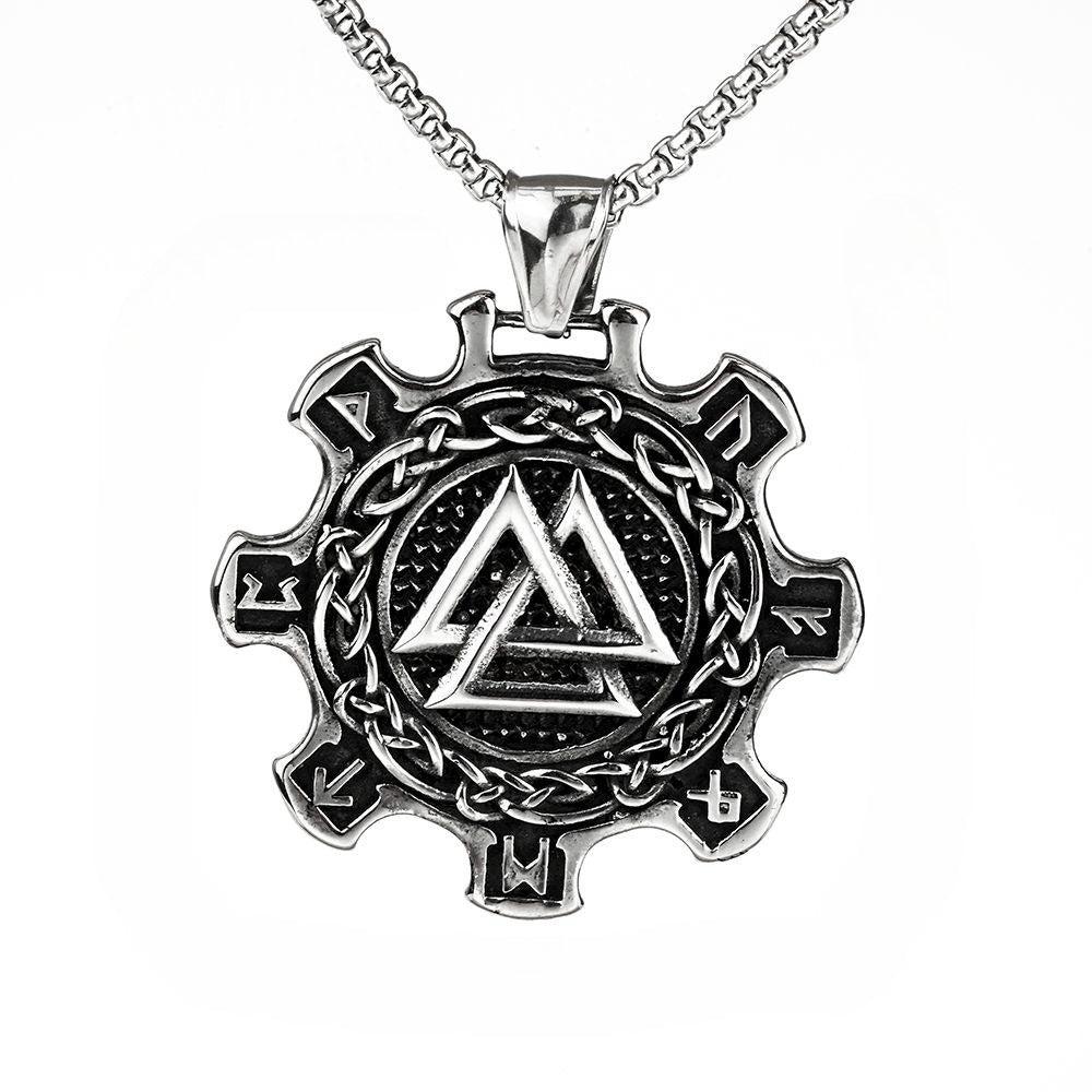 Planderful Viking Rune Pendant For Men Stainless Steel