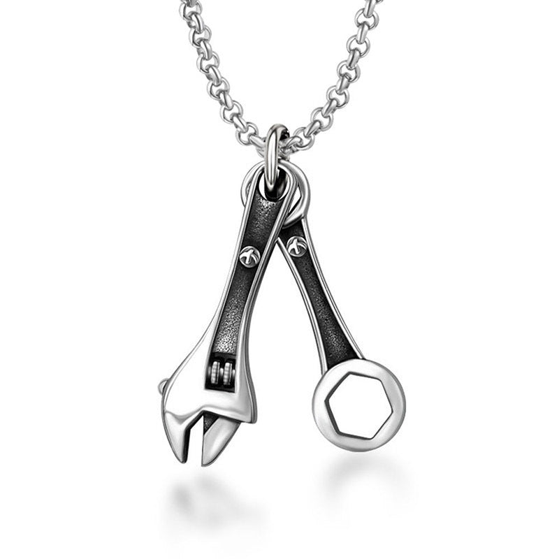 Personalized Titanium Steel Hip-Hop Wrench Pendant Necklace for Trendy Men and Women - Wholesale Collection