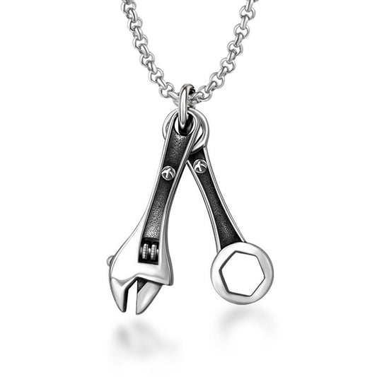 Personalized Titanium Steel Hip-Hop Wrench Pendant Necklace for Trendy Men and Women - Wholesale Collection