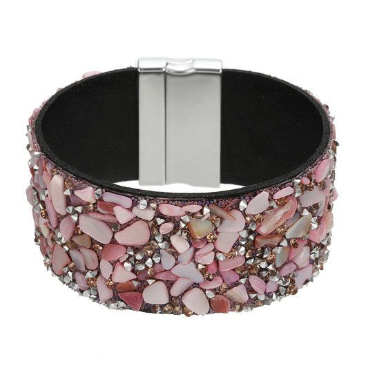 Ethnic Crush Stone Bracelet with Magnetic Buckle - Vienna Verve by Planderful