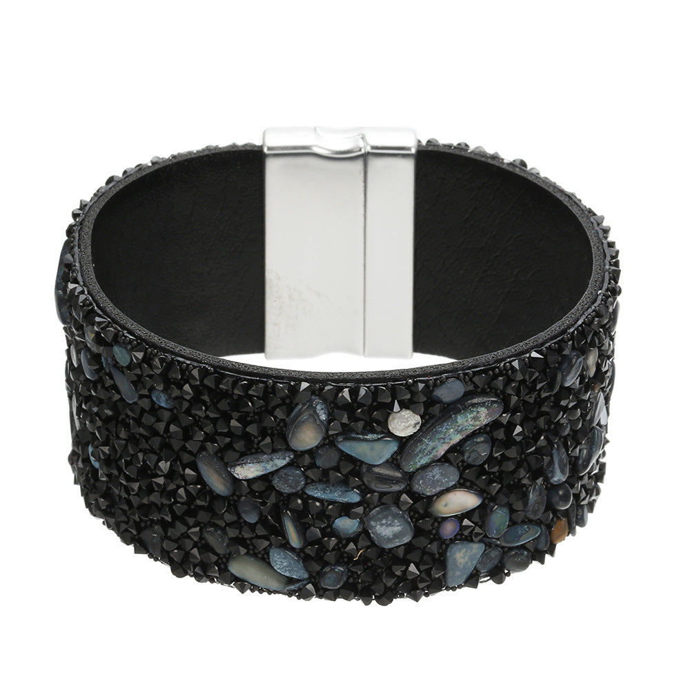 Ethnic Crush Stone Bracelet with Magnetic Buckle - Vienna Verve by Planderful