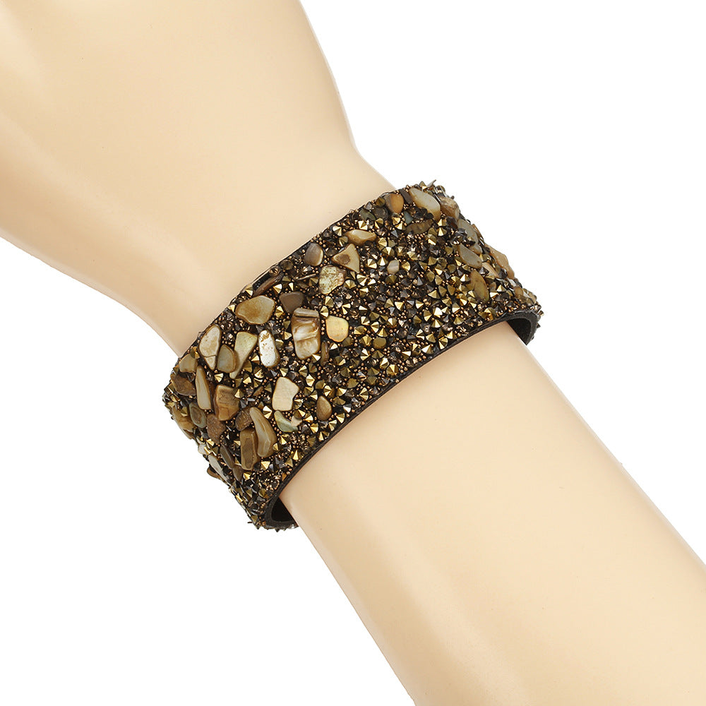 Ethnic Crush Stone Bracelet with Magnetic Buckle - Vienna Verve by Planderful