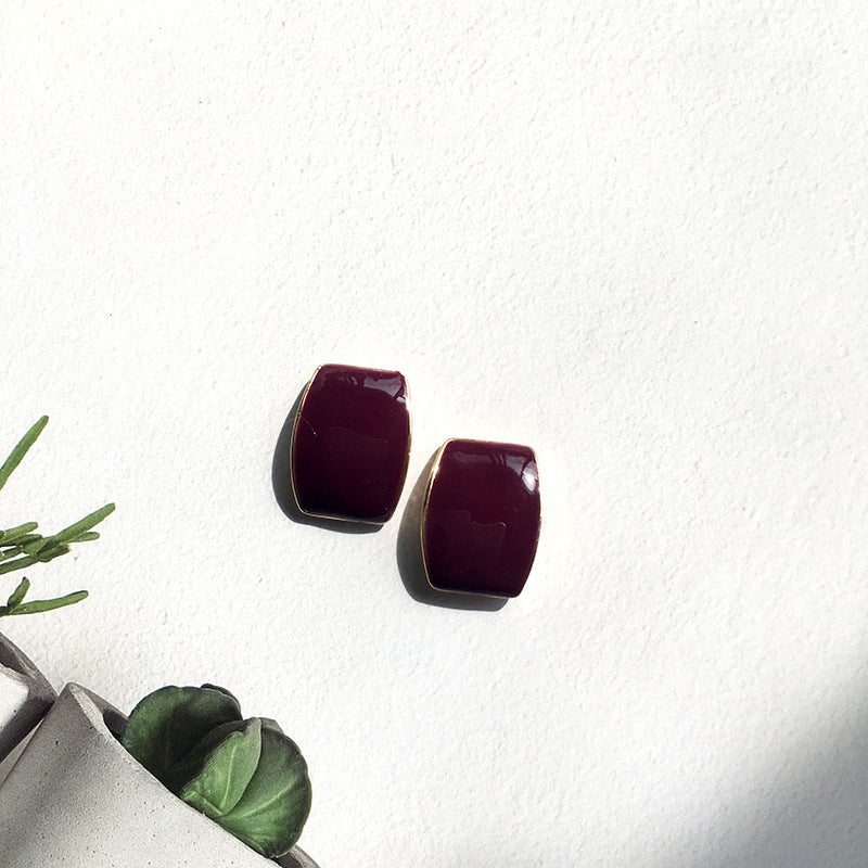 Elegance Embodied Alloy Stud Earrings featuring Korean-inspired Retro Designs