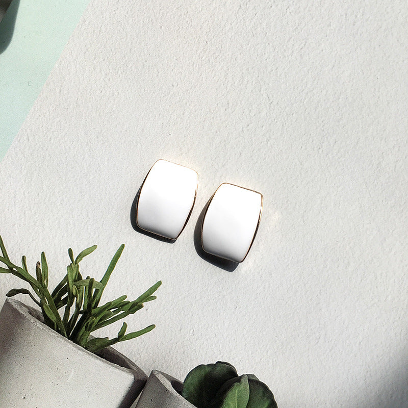 Elegance Embodied Alloy Stud Earrings featuring Korean-inspired Retro Designs