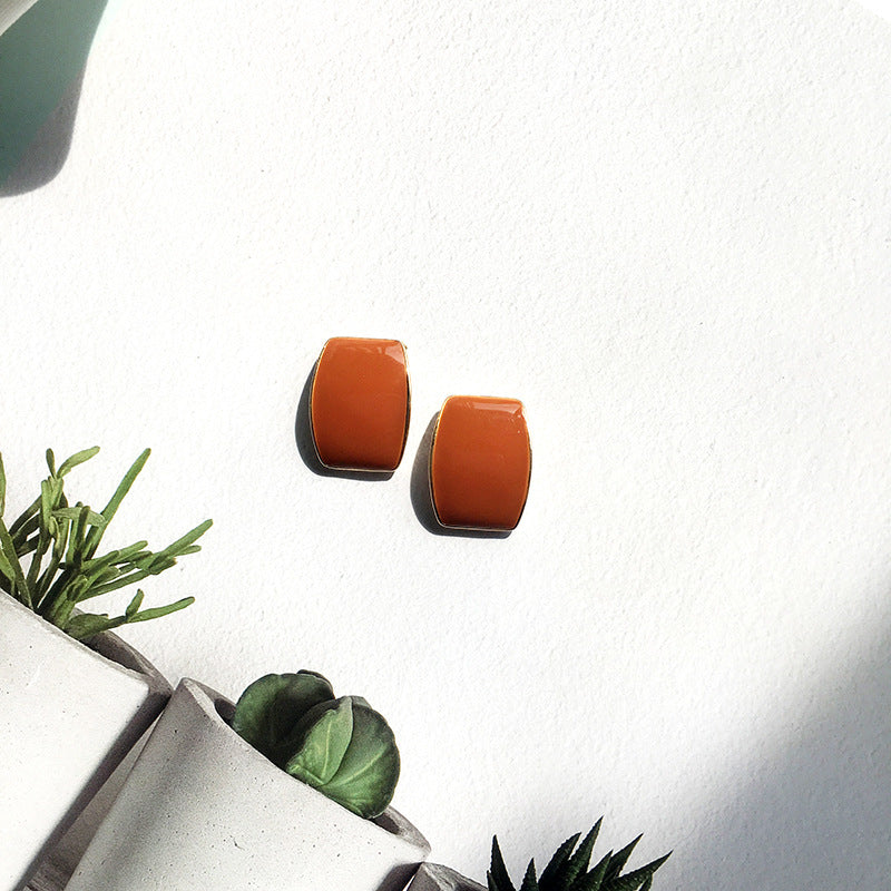 Elegance Embodied Alloy Stud Earrings featuring Korean-inspired Retro Designs