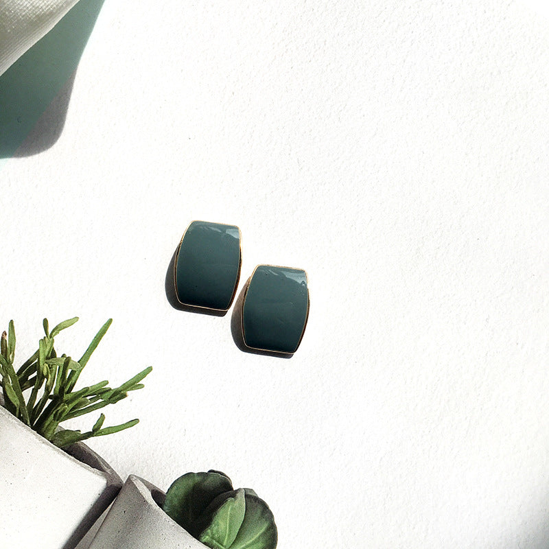 Elegance Embodied Alloy Stud Earrings featuring Korean-inspired Retro Designs