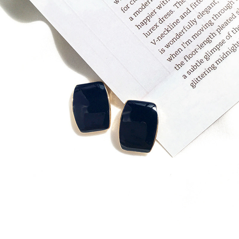 Elegance Embodied Alloy Stud Earrings featuring Korean-inspired Retro Designs