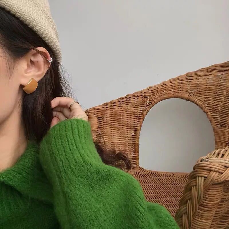 Elegance Embodied Alloy Stud Earrings featuring Korean-inspired Retro Designs