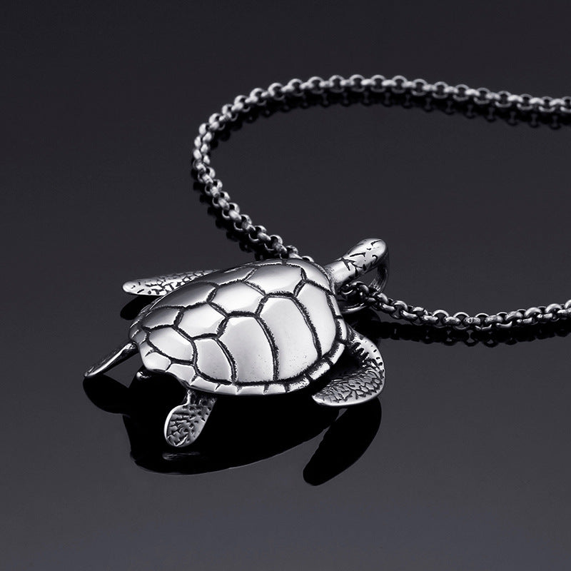 Little Turtle Titanium Steel Necklace for Men