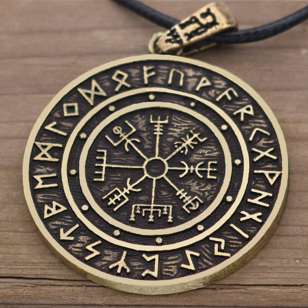 Viking Compass Rune Necklace Pendant - Norse Legacy Collection