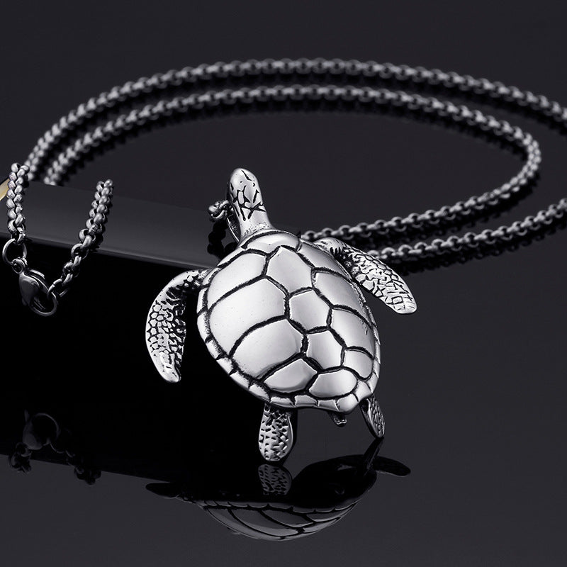 Little Turtle Titanium Steel Necklace for Men