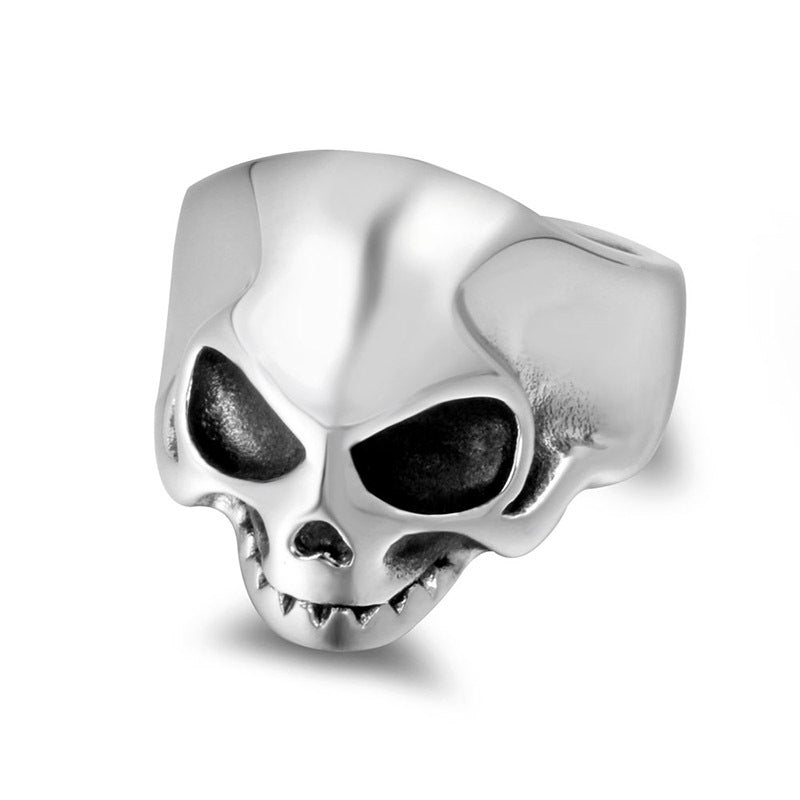 Trendy Titanium Steel Skull Ring for Men - Cross-Border Fashion Accessory