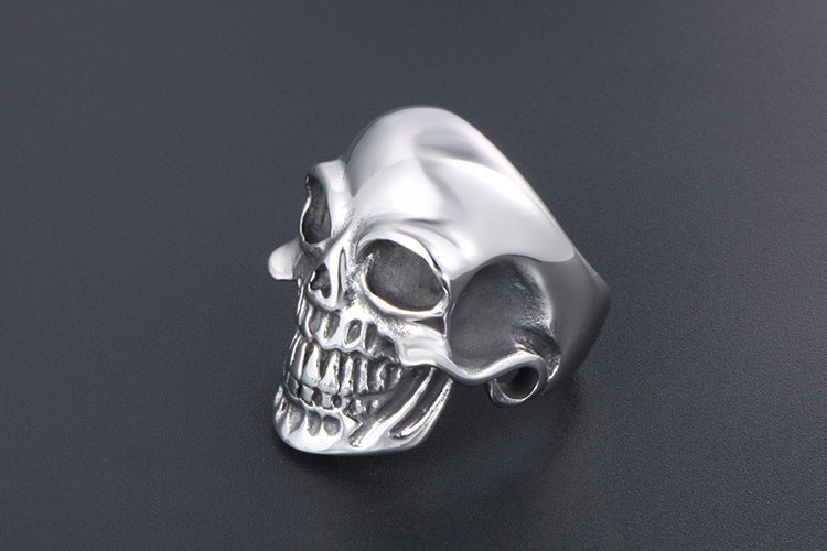 Titanium Steel Skull Ring For Men Punk Rock Jewelry