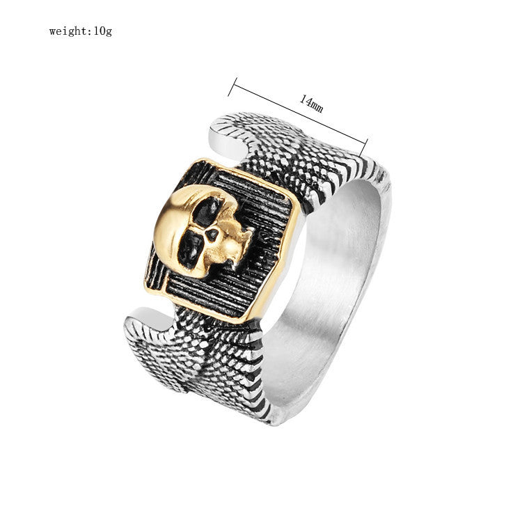 Titanium Steel Skull Ring