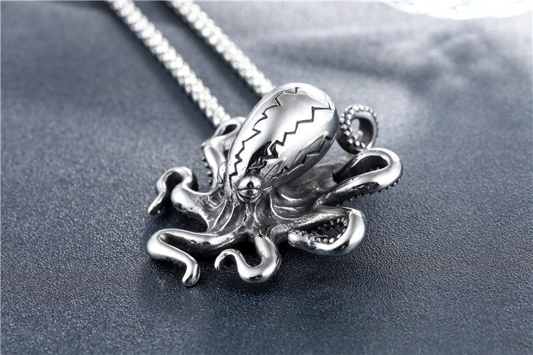 Personalized Octopus Pendant By Planderful Retro Punk Titanium Steel Unisex Jewelry For Men Women