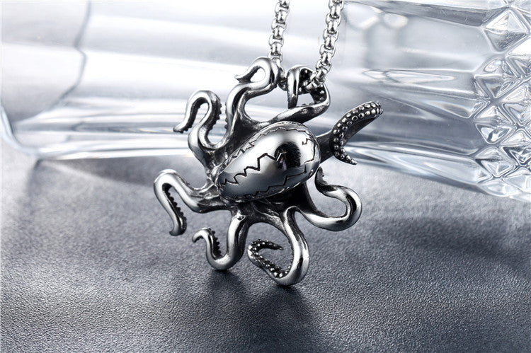 Personalized Octopus Pendant By Planderful Retro Punk Titanium Steel Unisex Jewelry For Men Women
