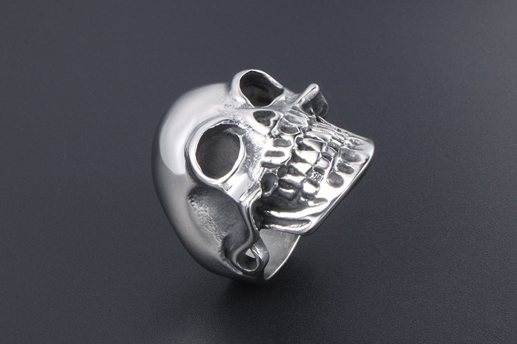 Titanium Steel Skull Ring For Men Punk Rock Jewelry
