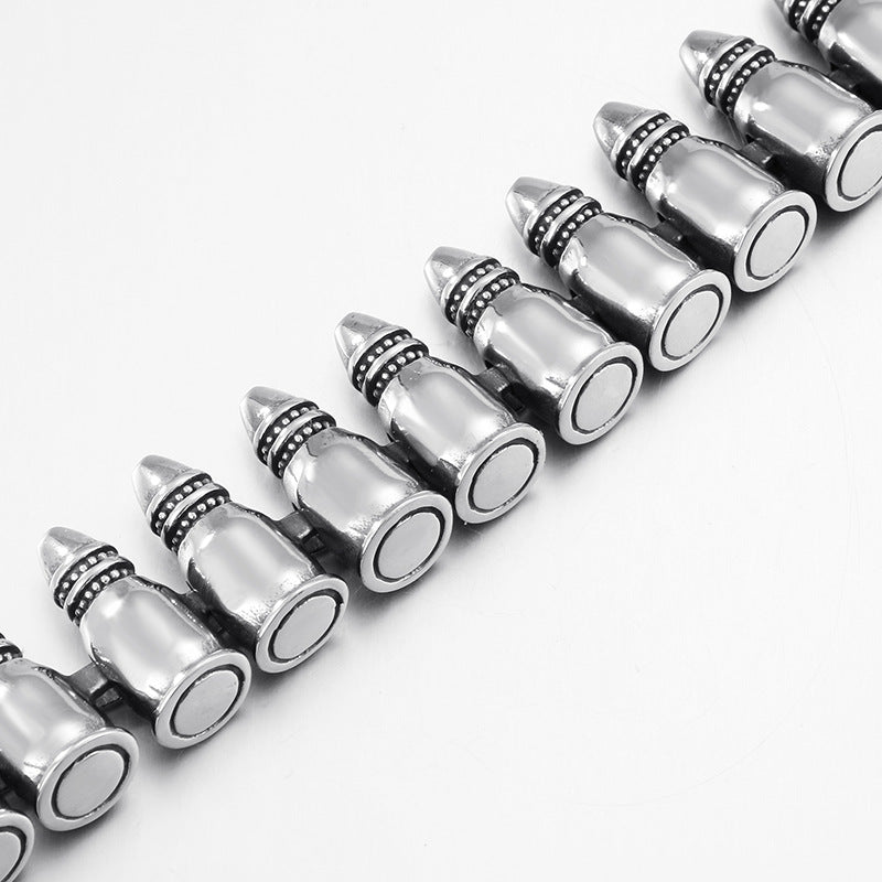 Punk Goth Rock Men's Bullet Bracelet - European and American Personalized Jewelry Accessories