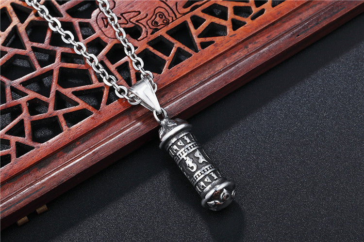 Planderful Titanium Steel Pendant Unisex Protection Charm Everyday Genie Exorcism Retro Style
