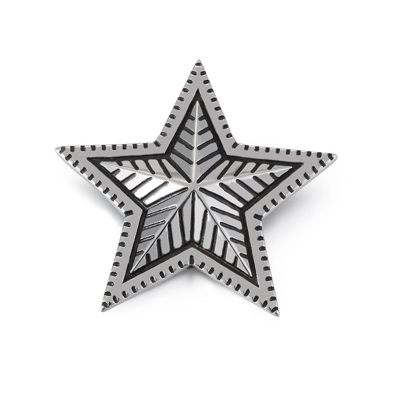 Lucky Star Stainless Steel Pendant in European and American Style
