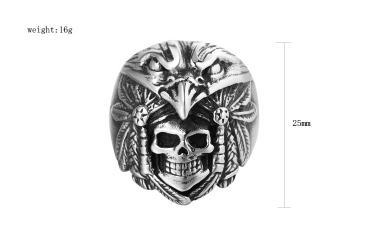 Titanium Steel Indian-Inspired Ring