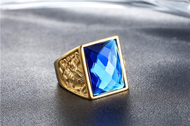 Dragon Phoenix Zircon Ring For Men And Women Titanium Steel Unisex Protection Jewelry By Planderful Everyday Genie