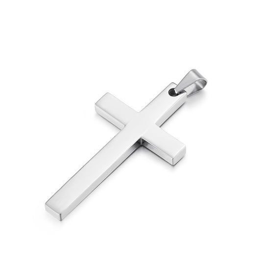 Cross Pendant Necklace for Men, Stainless Steel Simple Design, Online Marketplace Supplier
