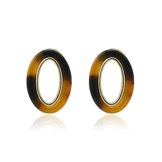 Elegant Leopard Print Stud Earrings for Women