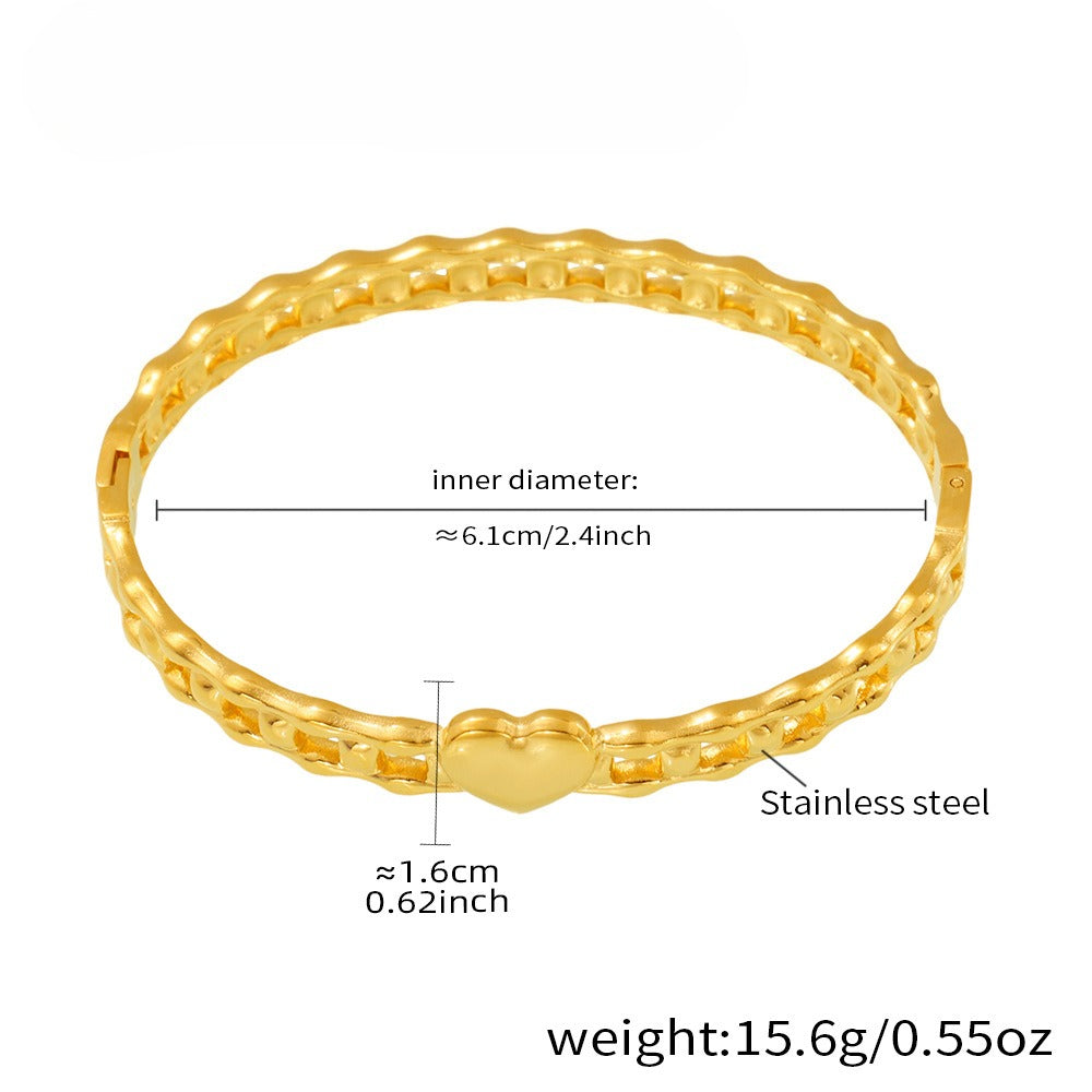 Planderful Love Buckle Bracelet Unisex Stainless Steel