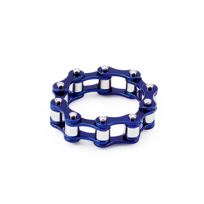 Titanium Steel, Locomotive Men's Chain Ring Stainless Steel
