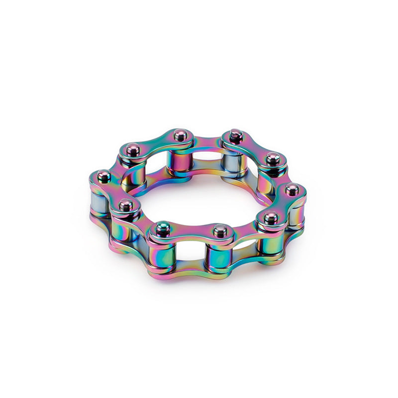 Titanium Steel, Locomotive Men's Chain Ring Stainless Steel