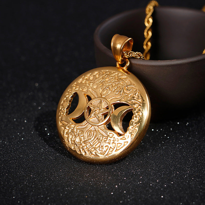 Viking Tree of Life Titanium Steel Pendant for Men
