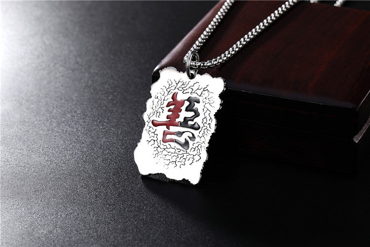 Planderful Prayer Pendant Necklace Titanium Steel Unisex Protection Charm Retro Style For Him