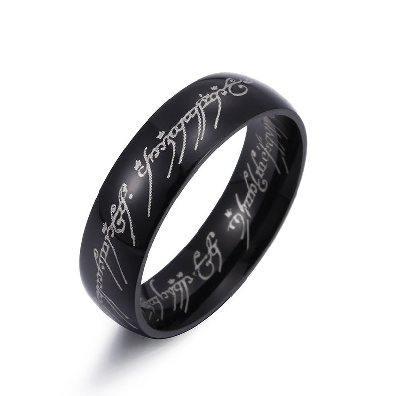 Stainless Steel Lord Of The Rings Ring By Planderful For Him And Her Unisex Bold Durable Jewelry