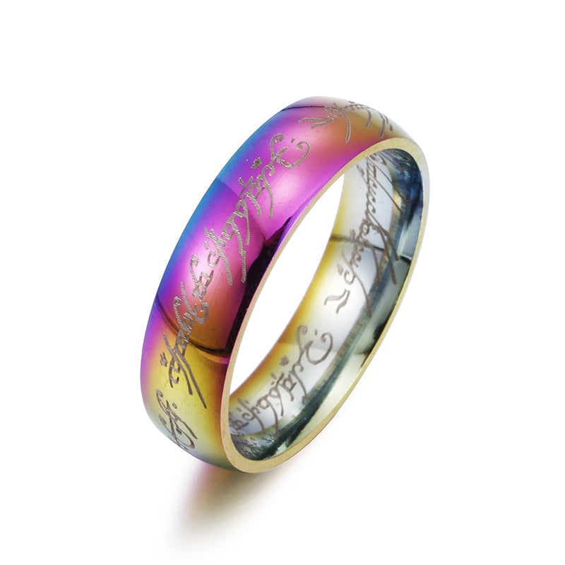 Stainless Steel Lord Of The Rings Ring By Planderful For Him And Her Unisex Bold Durable Jewelry