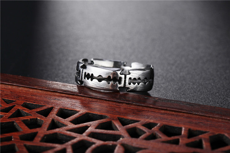 European and American Fashion Retro Titanium Steel Men's Ring - Wholesale Foreign Trade Jewelry