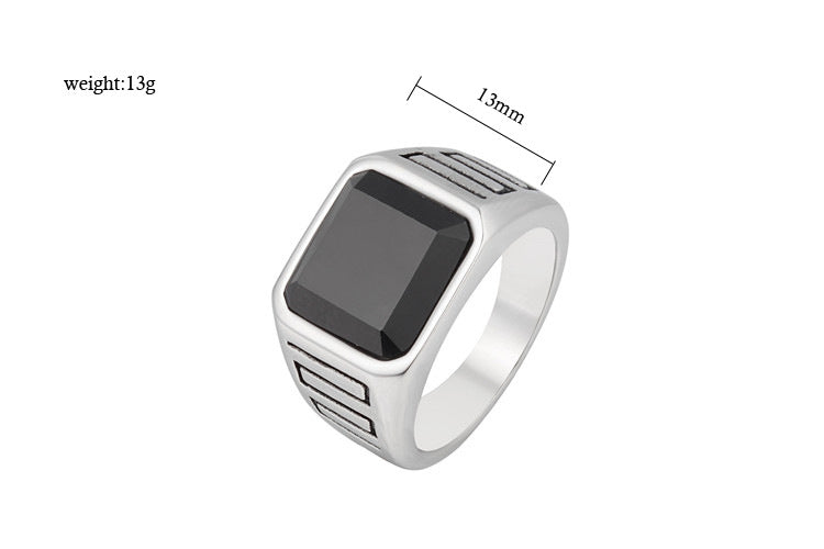 Titanium Steel Mens Ring Unisex Sleek Minimalist Protection Statement Planderful Everyday Genie