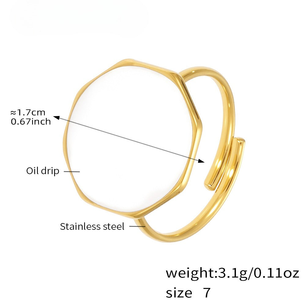 Planderful Open Ring for Women Durable Stainless Steel Genie