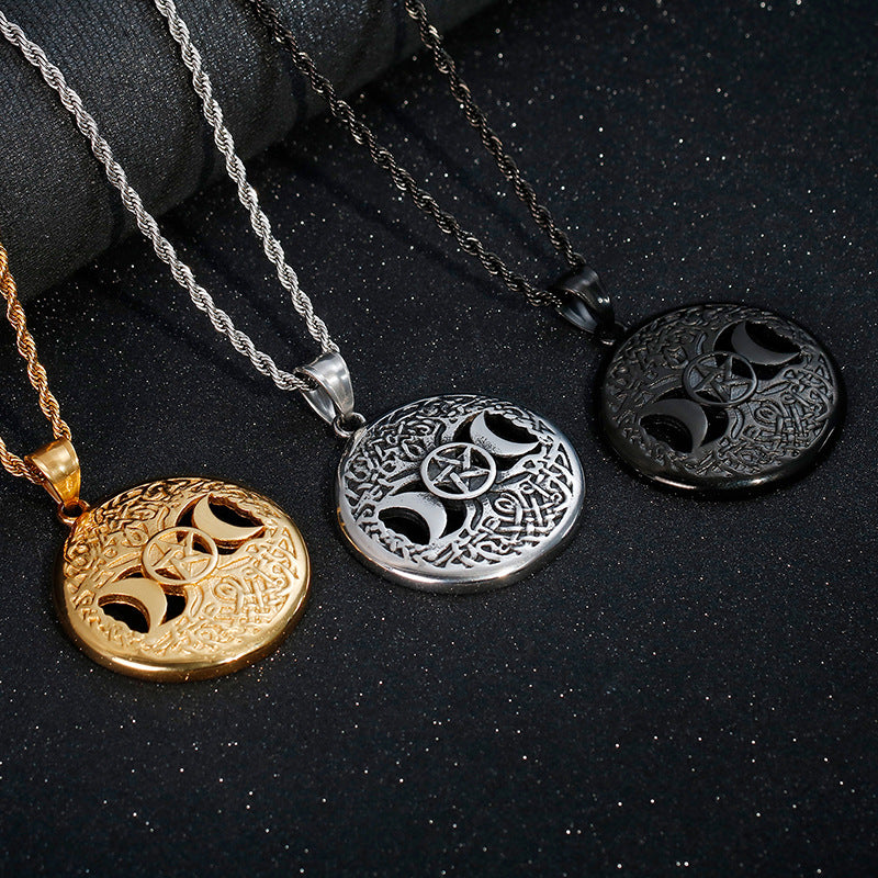 Viking Tree of Life Titanium Steel Pendant for Men