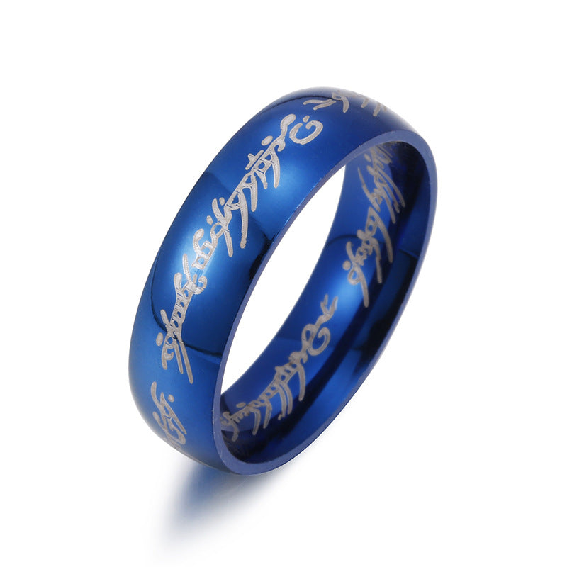 Stainless Steel Lord Of The Rings Ring By Planderful For Him And Her Unisex Bold Durable Jewelry