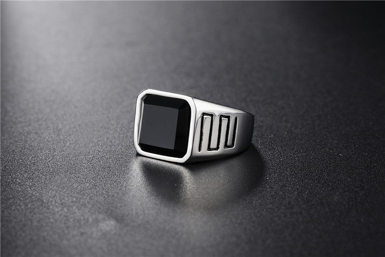 Titanium Steel Mens Ring Unisex Sleek Minimalist Protection Statement Planderful Everyday Genie