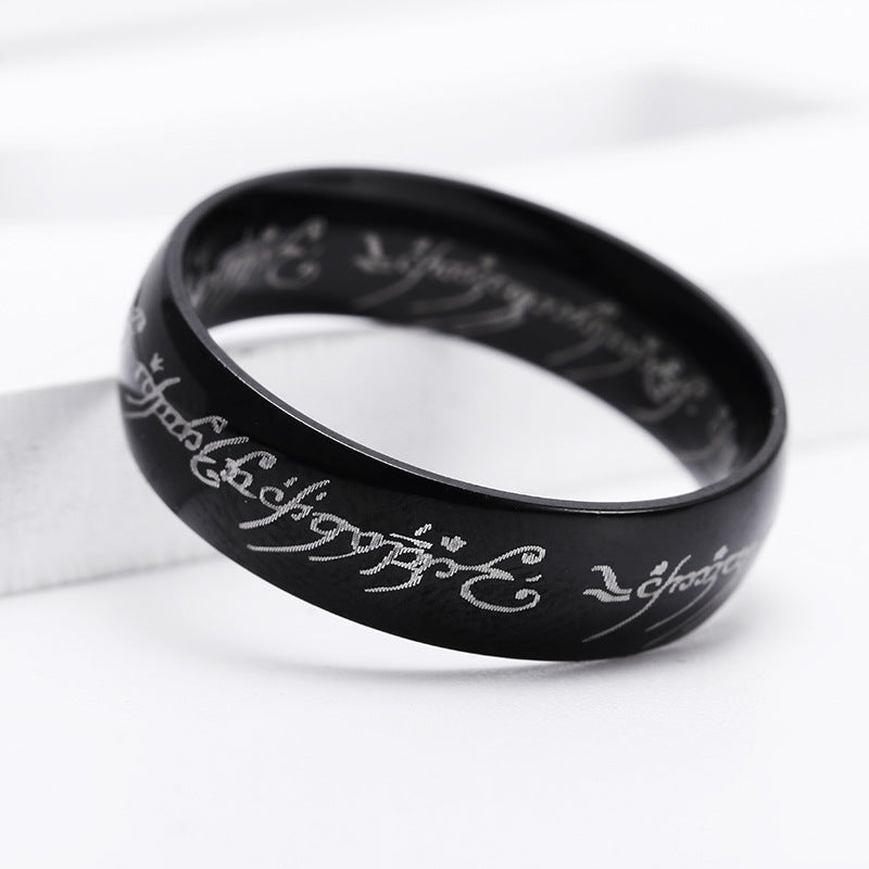 Stainless Steel Lord Of The Rings Ring By Planderful For Him And Her Unisex Bold Durable Jewelry