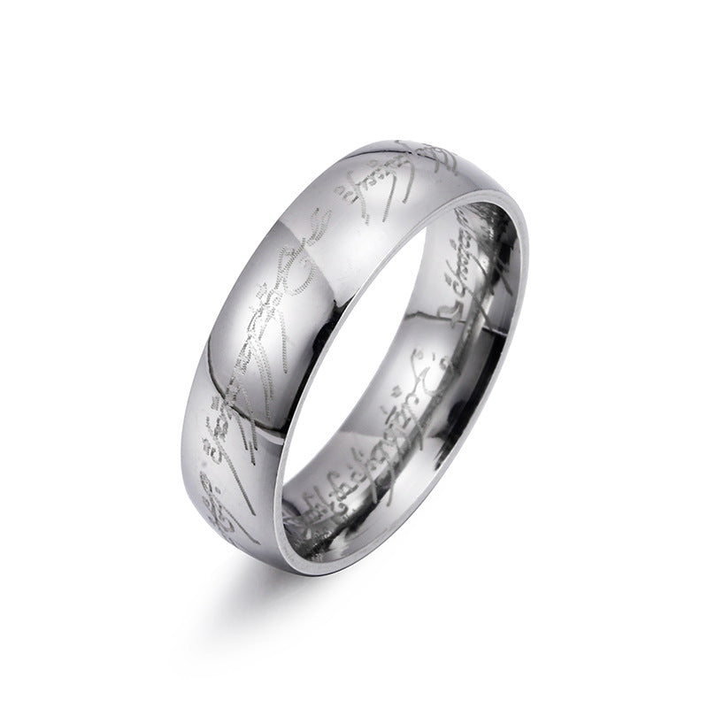 Stainless Steel Lord Of The Rings Ring By Planderful For Him And Her Unisex Bold Durable Jewelry