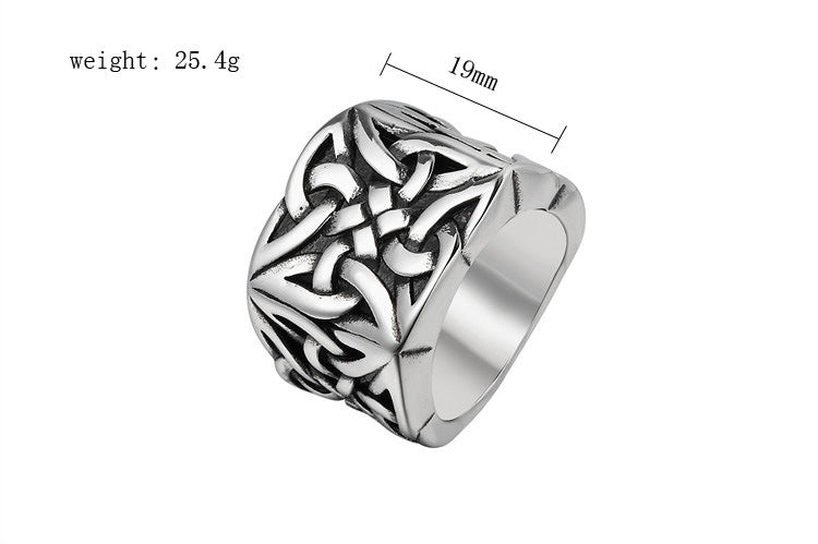 Planderful Nordic Viking Titanium Ring Unisex Jewelry With Bold Protection Statement For Men And Women