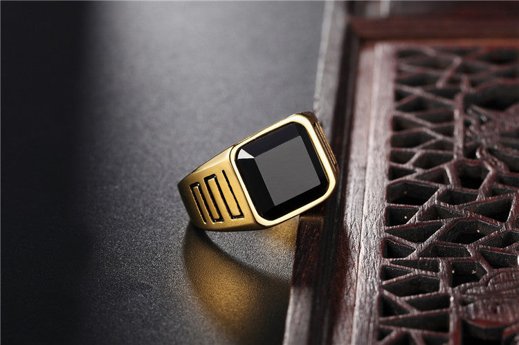 Titanium Steel Mens Ring Unisex Sleek Minimalist Protection Statement Planderful Everyday Genie