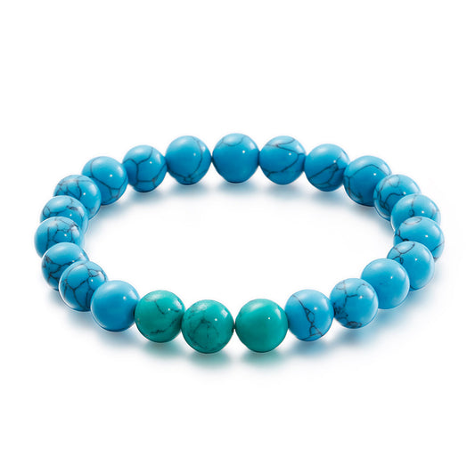 Men's Stylish Turquoise Beaded Bracelet - Direct from Factory