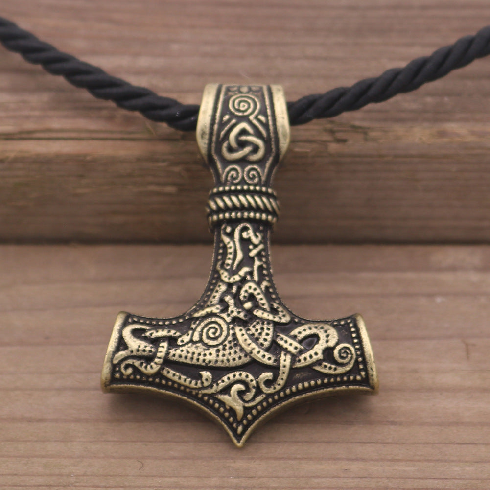 Mighty Viking Thor Hammer Necklace - Norse Legacy Collection