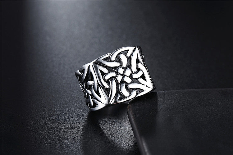 Planderful Nordic Viking Titanium Ring Unisex Jewelry With Bold Protection Statement For Men And Women
